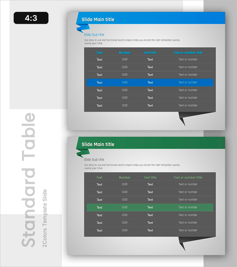 종이접기 콘셉트 테이블 – 재무 성과 시각화