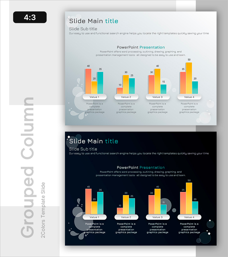 그룹 결과 비교 슬라이드 – 데이터 시각화