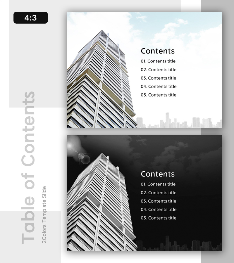 사업 구성과 추진 계획 목차 슬라이드 - 비즈니스 구조와 실행 계획