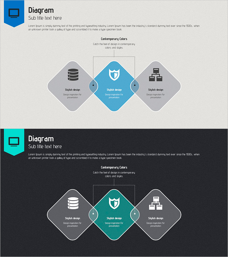 온라인 템플릿 다이어그램4 – 사업 추전 및 전략