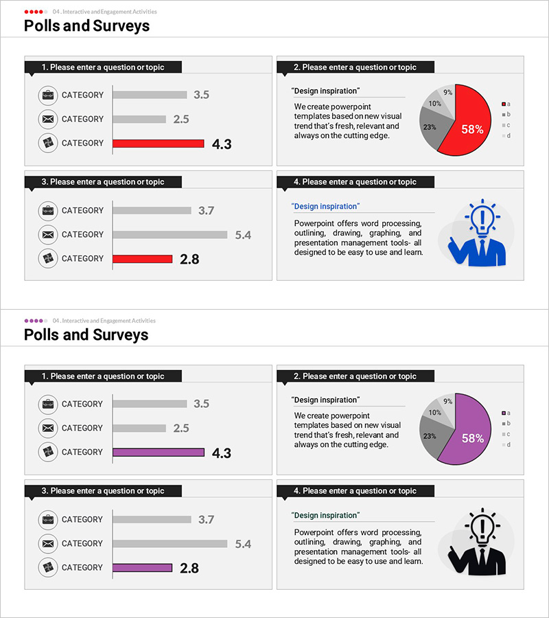 그래픽으로 읽는 설문과 피드백 – 고객 분석을 시각화한 프레젠테이션