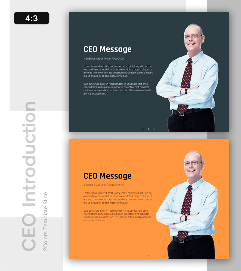 CEO 소개를 위한 심플한 슬라이드