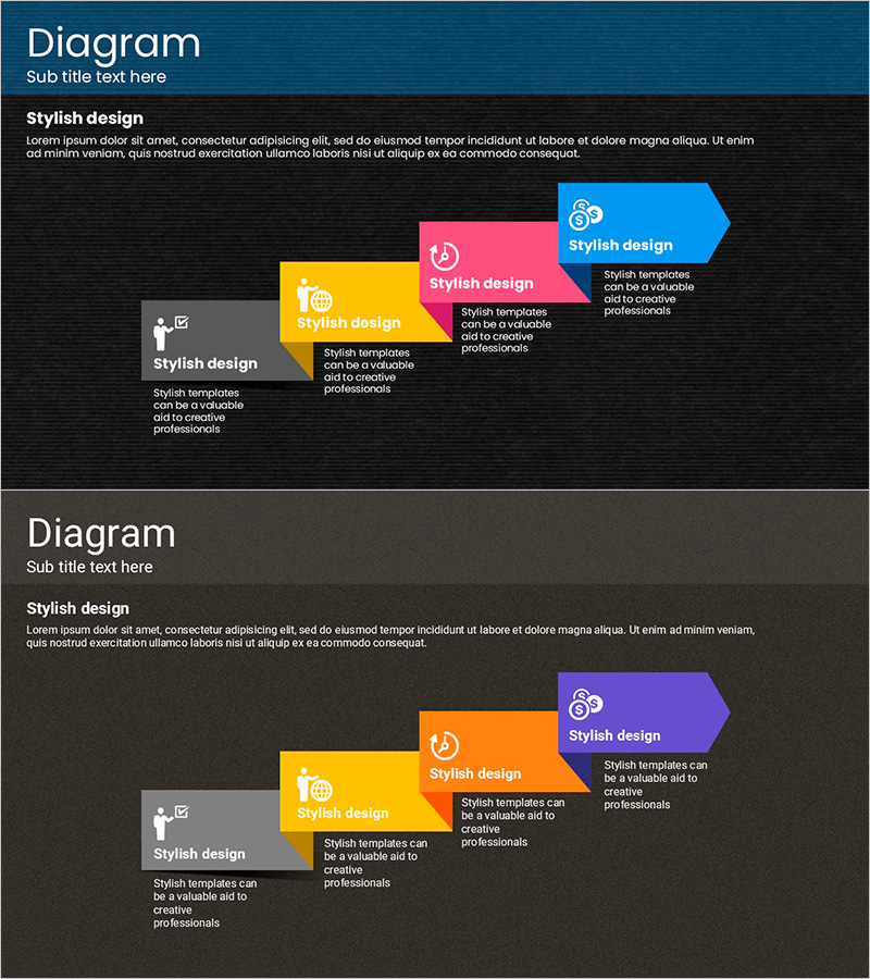 터치 와이드 슬라이드 템플릿으로 사업 추진 전략 시각화