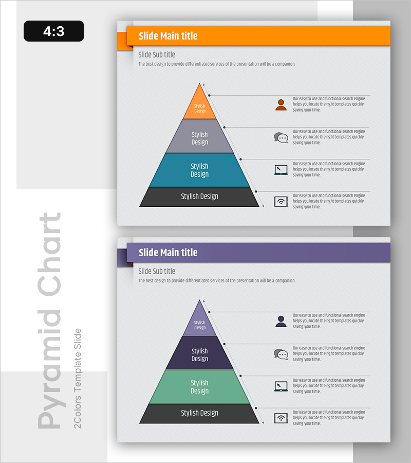 피라미드 구조를 활용한 전문 발표 슬라이드 템플릿 – 세련미와 효율성