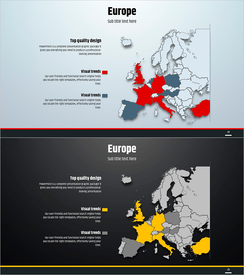 Simple Circle Template for Europe Market Analysis