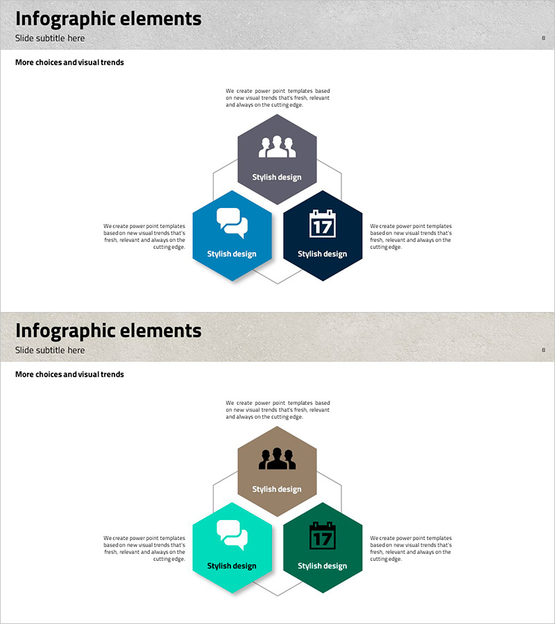 트라이앵글 패턴 템플릿 육각형 인포그래픽 요소
