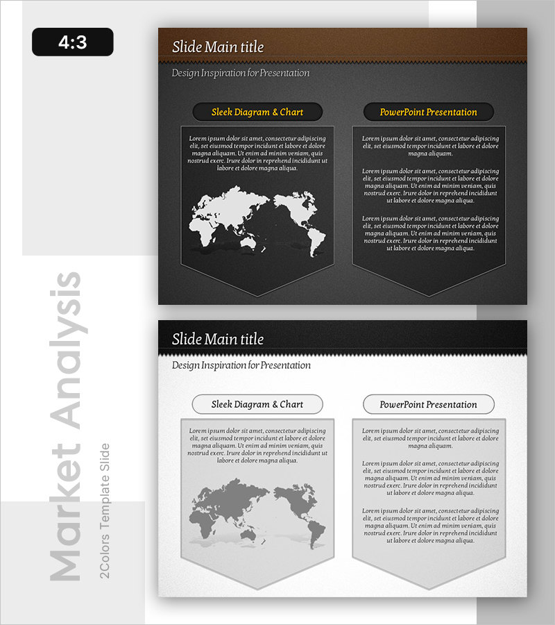 시장 현황을 효과적으로 전달하는 칼럼 PPT 슬라이드