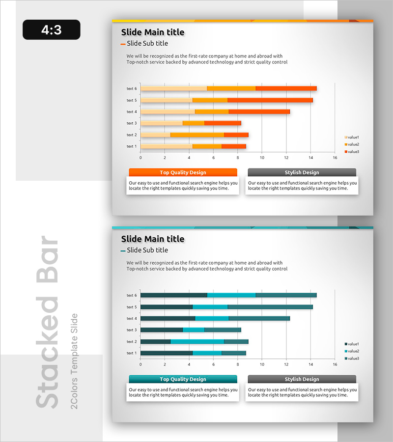 시장 동향 분석과 가로막대 누적 차트 – 세부 데이터 제시