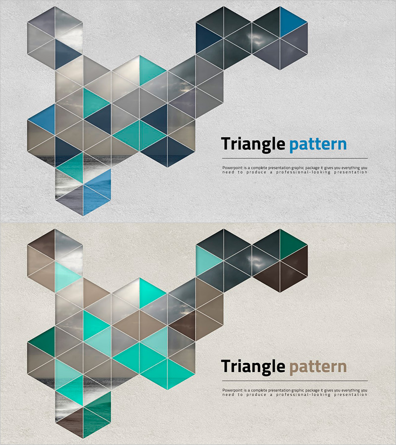 트라이앵글 패턴 템플릿 표지 – 전문성을 담은 디자인