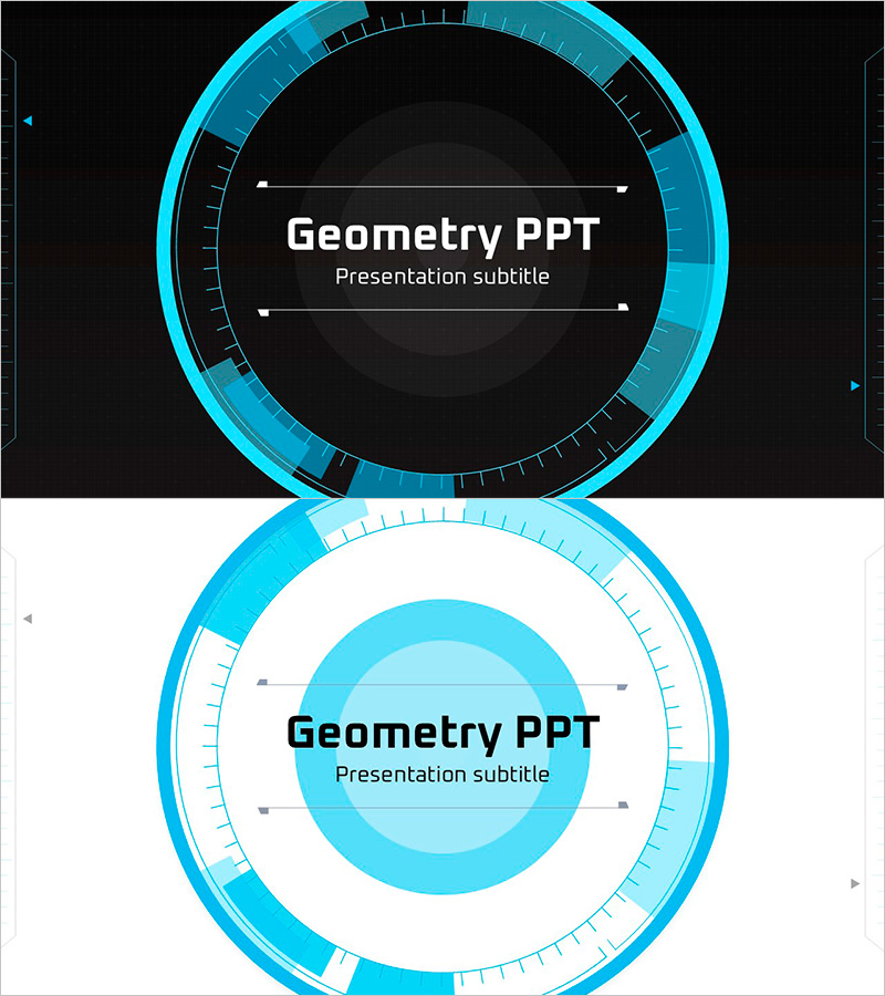 기하학 무늬 와이드 피피티 표지 – 프레젠테이션의 시작