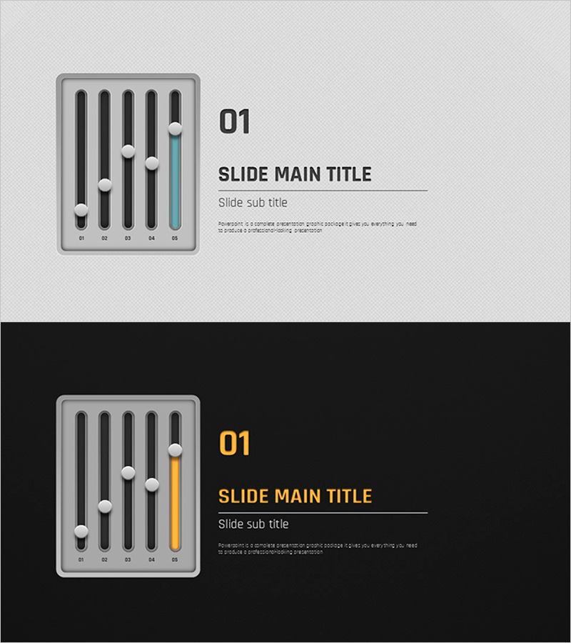 볼륨 템플릿 간지 – 효과적인 정보 구분 슬라이드