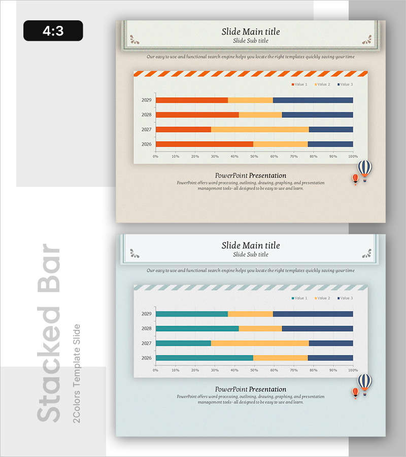 테마파크 시장 동향 가로막대 그래프 슬라이드