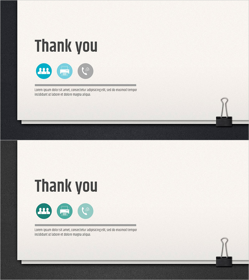 모던 비즈니스 템플릿 엔딩표지 – 감사의 메시지