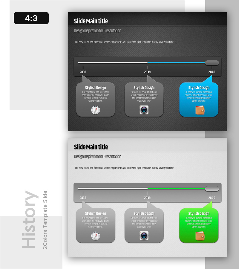 연혁 말풍선 다이어그램 - 시각적 연대기 표현