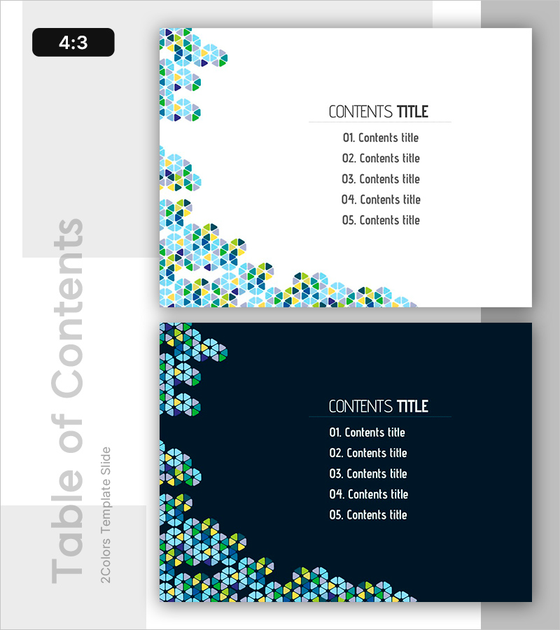 디자인 패턴을 활용한 목차 슬라이드 템플릿