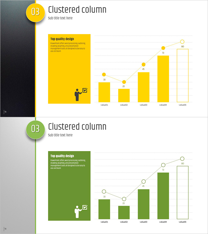 다섯가지 컬러 와이드 템플릿_혼합형 그래프