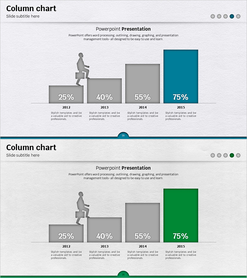 사업 추진 전략 슬라이드 템플릿 – 효과적인 정보 전달과 시각적 구성