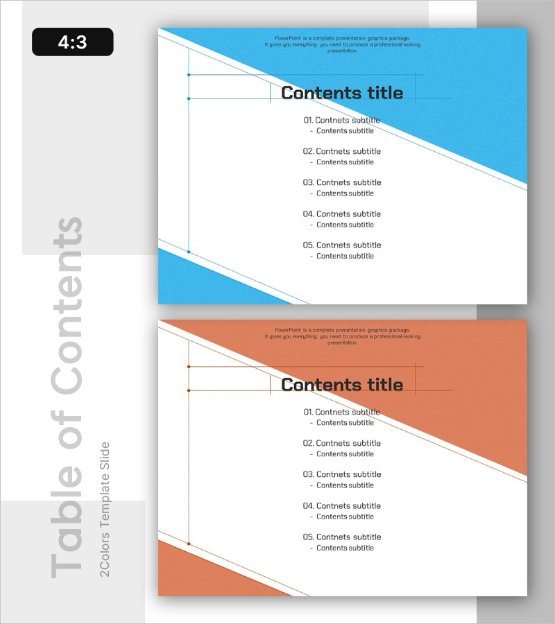 심플한 사선박스 템플릿 목차 – 깔끔한 디자인