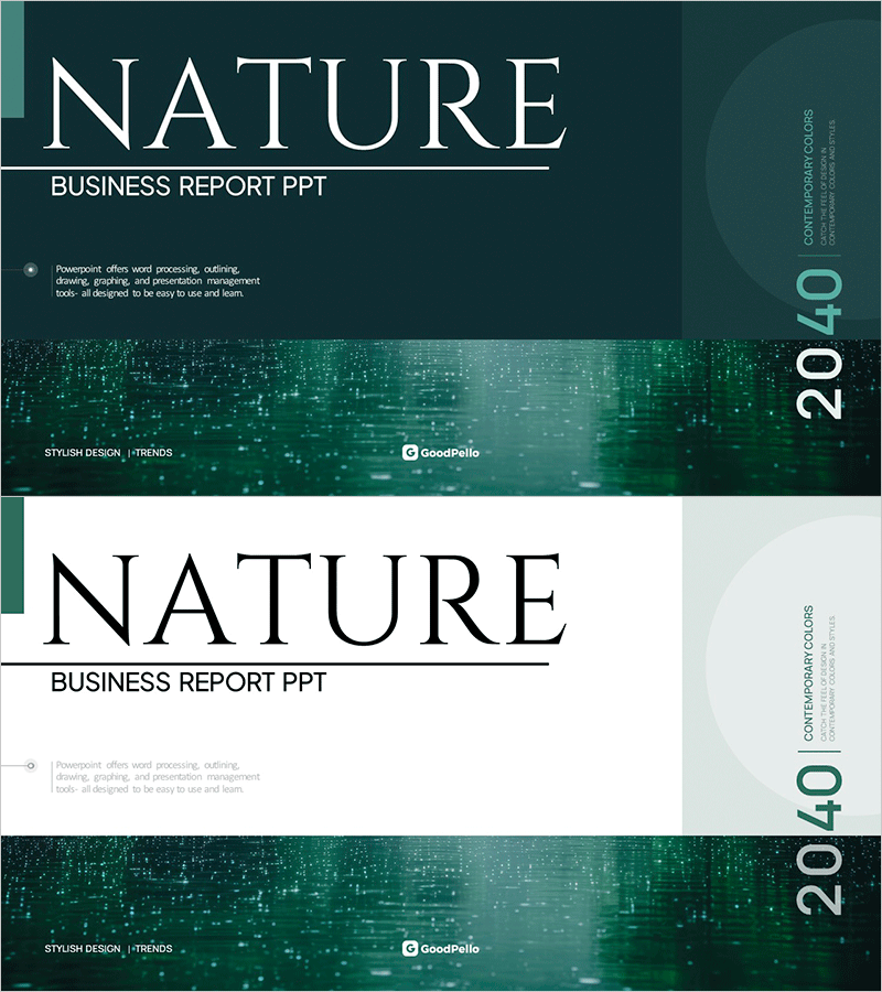 자연 테마 사업보고서 PPT 표지