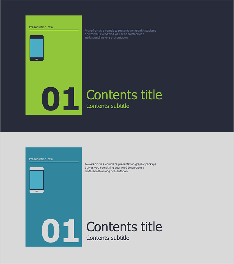 어플리케이션 프레젠테이션 템플릿 – 직관적인 간지 도입
