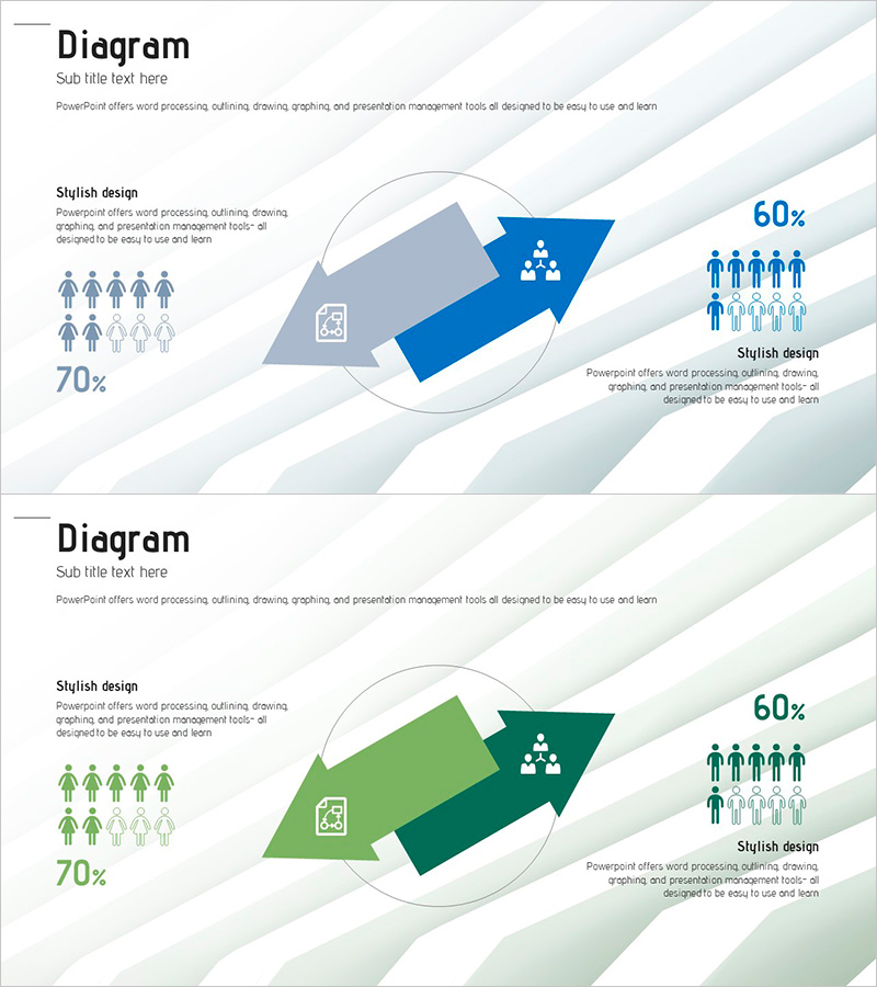 구조 템플릿 - 다이어그램3을 통한 효과적인 시장 및 경쟁사 분석