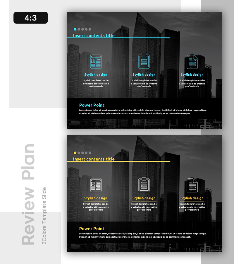 프로젝트 검토 및 평가 계획 슬라이드 템플릿 – 현대적이고 직관적인 디자인