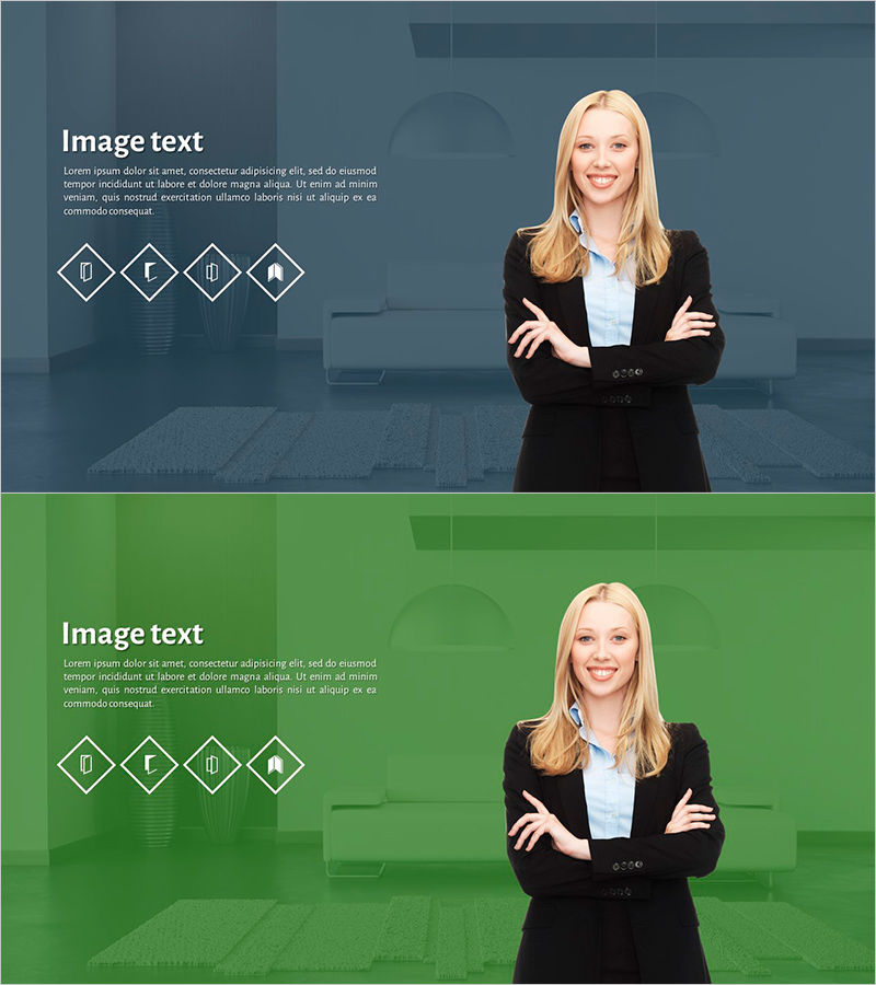 스퀘어 프레임 템플릿 이미지 텍스트 – 회사 소개