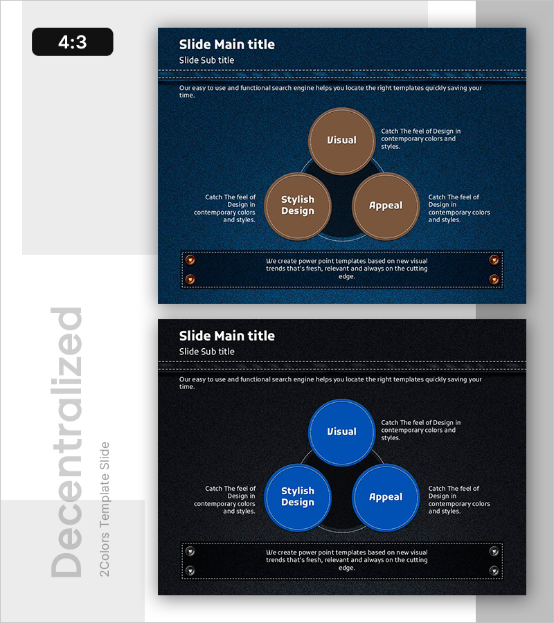 Denim PowerPoint Strategy Diagram