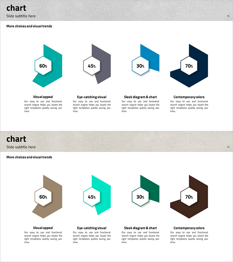 무료 육각형 차트로 제품 및 서비스 소개 – 마케팅 목표 달성