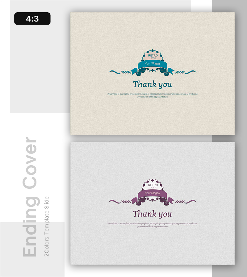 클래식 템플릿 엔딩 표지 – 프레젠테이션의 마무리