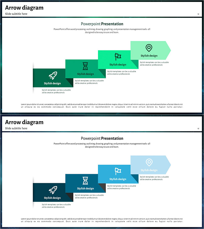 비즈니스 단계별 일정계획 다이어그램