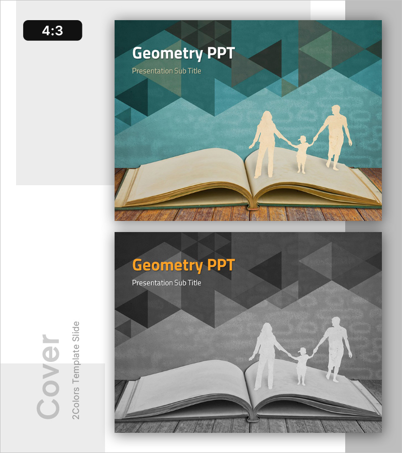 삼각 패턴 교육 템플릿 표지