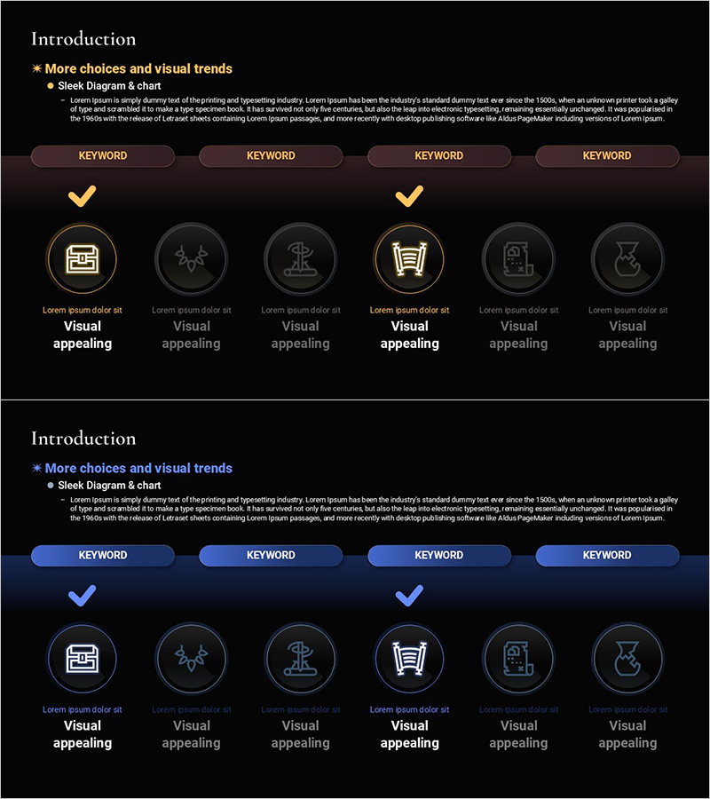 아이콘과 키워드로 보는 소개 슬라이드
