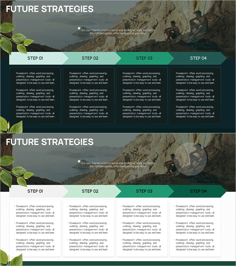 자연 테마 미래 전략 선형 다이어그램