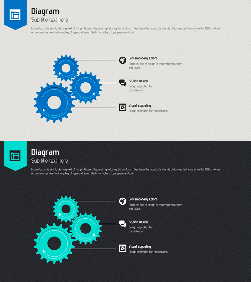 온라인 템플릿 다이어그램 – 현대적 디자인과 서비스 구성