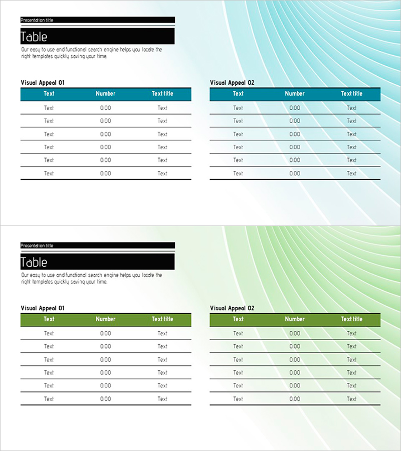 비교 테이블을 통한 재무 성과 시각화 – 투명한 정보 전달