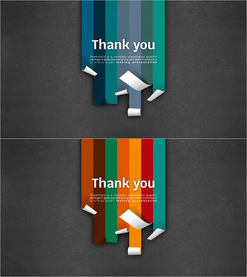 레인보우 페이퍼 템플릿 엔딩표지