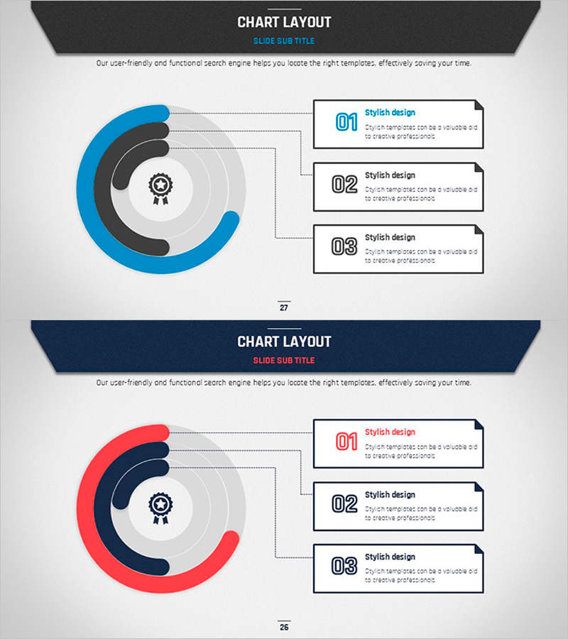 비즈니스 플랜 슬라이드 템플릿 – 차트 레이아웃으로 효율적인 전략 수립