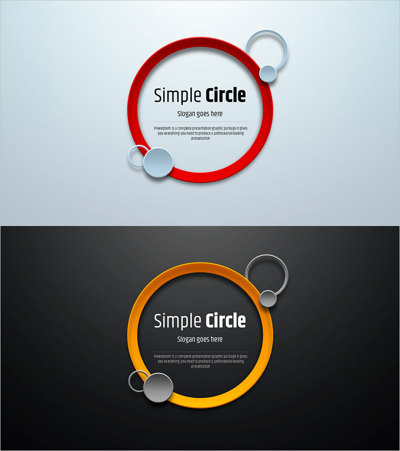 심플 원형 템플릿 표지 – 현대적 디자인의 시작