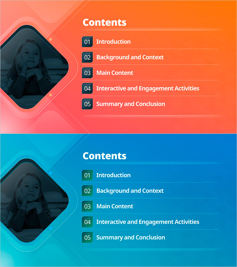 라운드 스퀘어로 구성한 세미나 목차