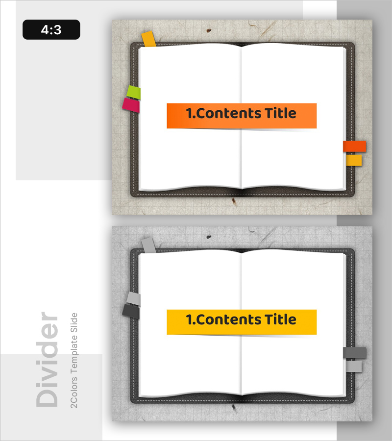 컨텐츠 제목을 강조한 커버 슬라이드 – 체크리스트 및 구성 요소