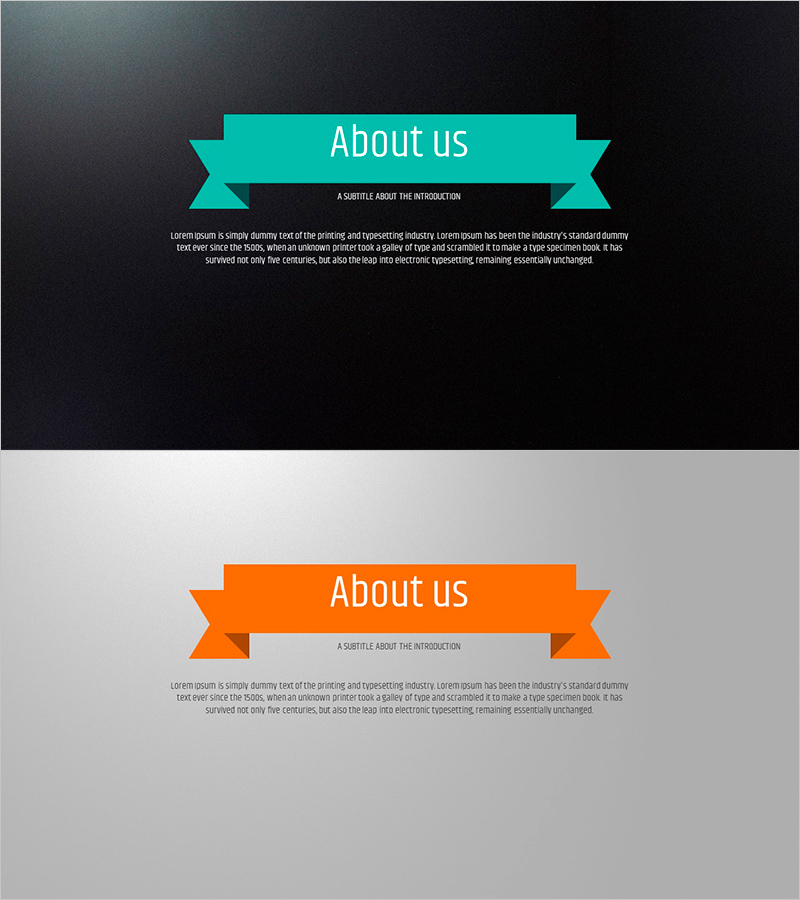 Five Color Wide Template – Presentation for Company Introduction
