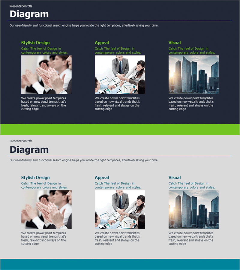 어플리케이션 발표를 위한 다이어그램 PPT 템플릿 – 비즈니스 소개