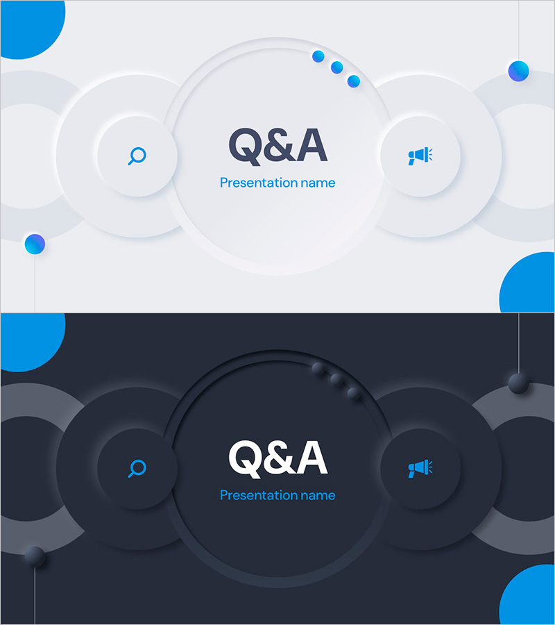 질의응답 글래스모피즘 슬라이드