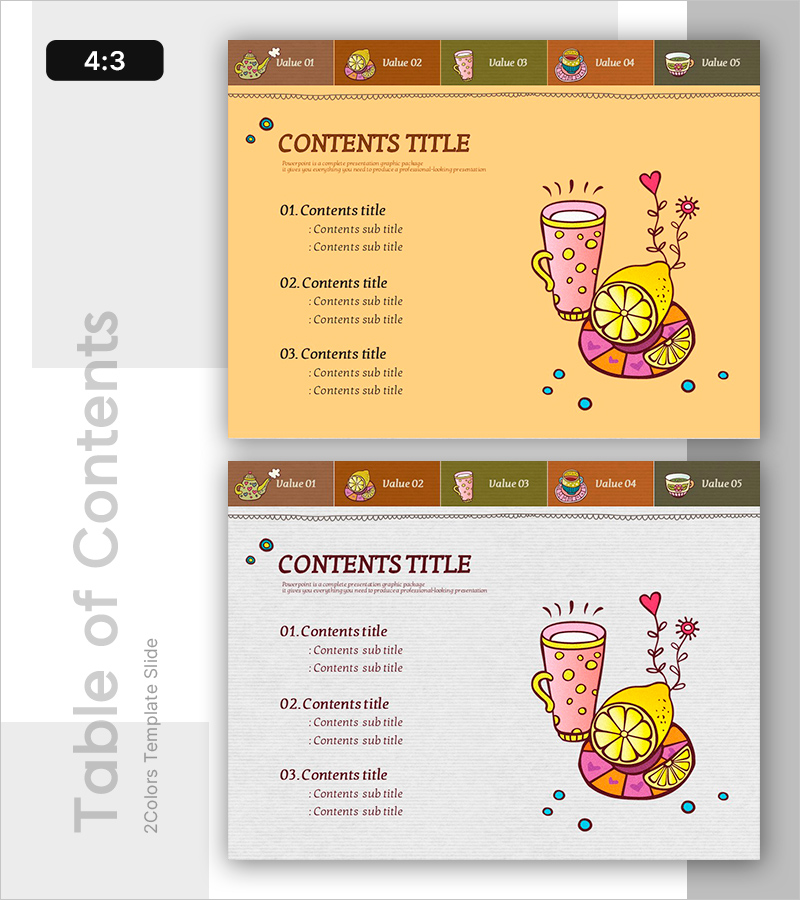 일러스트 커피잔 템플릿 목차 – 창의적인 디자인의 시작