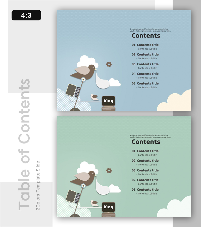 소셜 네트워크 플랫폼 템플릿 목차 – 즐거운 프레젠테이션