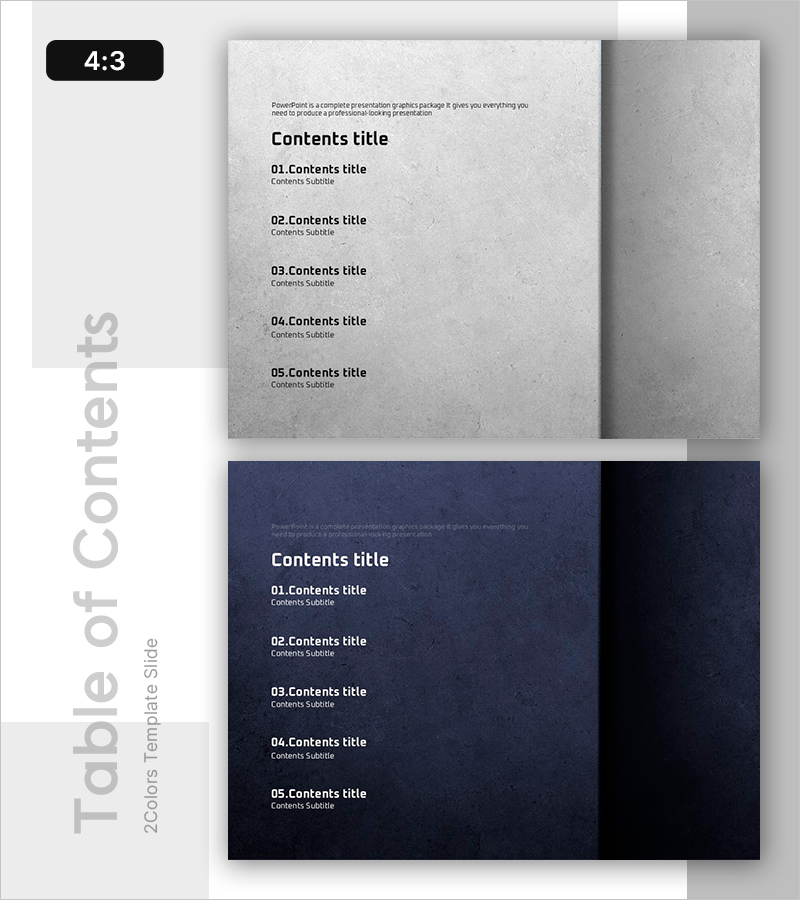 콘크리트 PPT 목차 – 간결하고 전문적인 구성