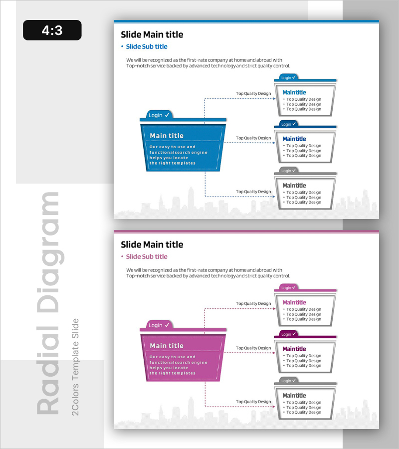폴더 모양 확산 다이어그램 – 사업 비전과 전략 소개