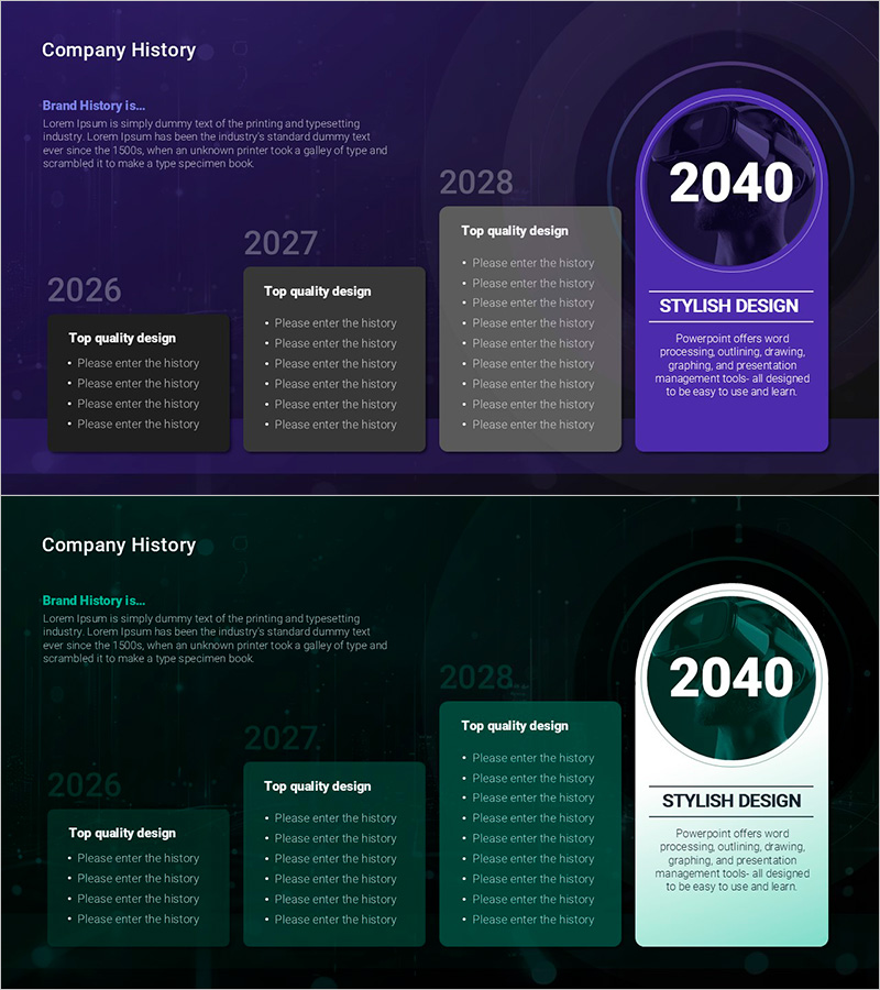 AI 도약 연혁 – 회사 역사 다이어그램
