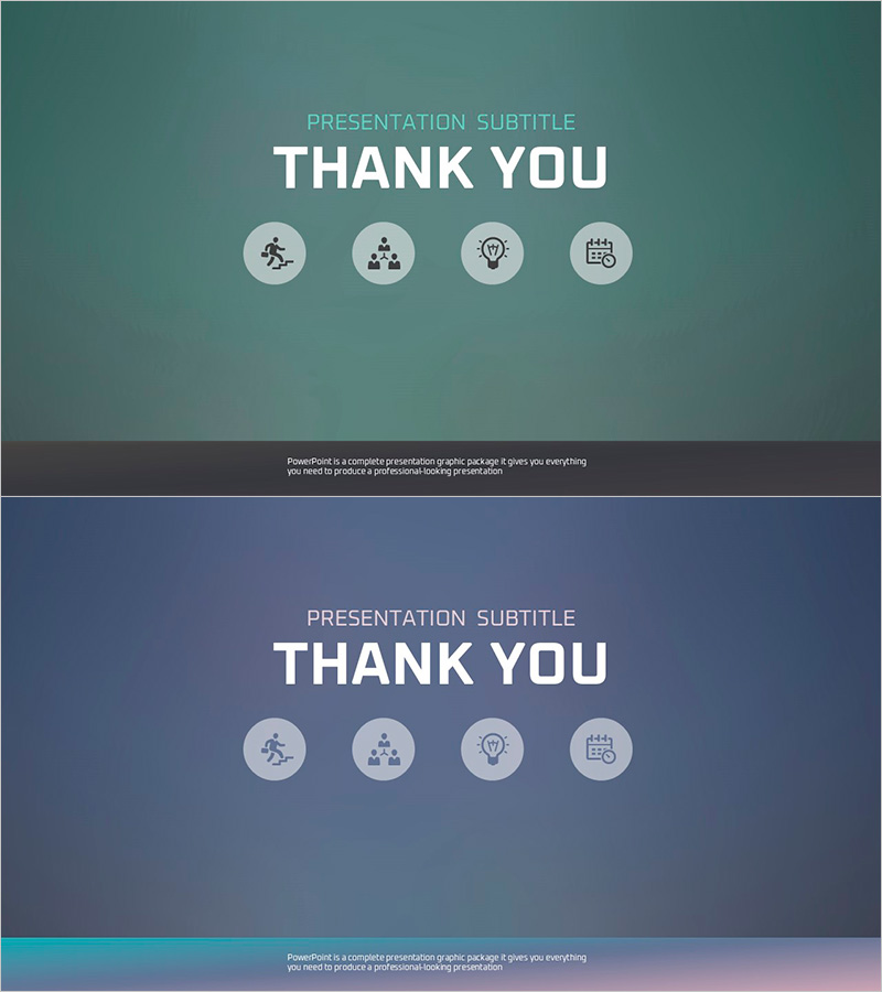 아이디어 프레젠테이션 와이드 템플릿 엔딩표지